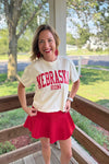 Nebraska 1867 Ivory Boxy Crop Tee