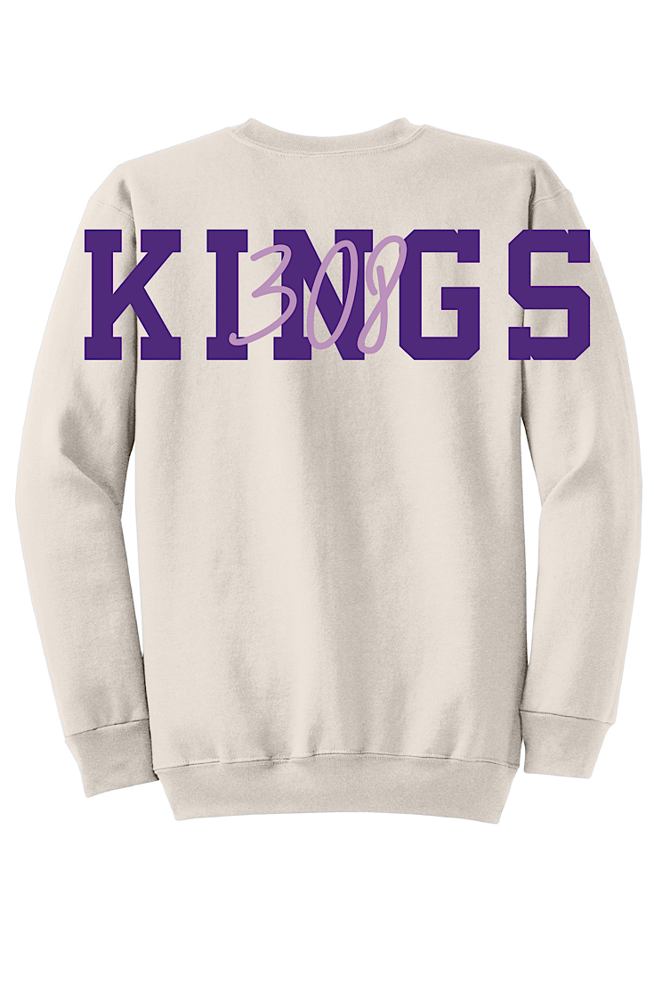308 Kings Long Back Sweatshirt -Black or Natural