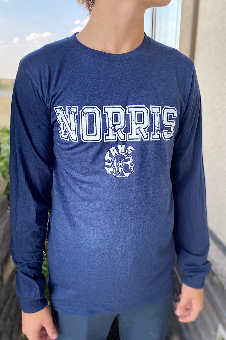 Norris Men's Navy Long Sleeve Tee