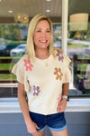 Gracie Colorful Daisy Sweater