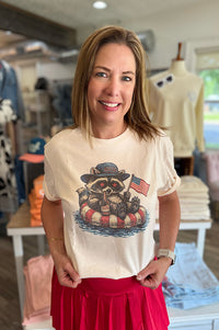 Patriotic 250 Floatin' Raccoon Tee