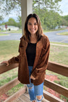 Lennox Cinnamon Ribbed Shacket