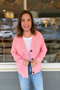Hadleigh Pink Sweater Cardigan
