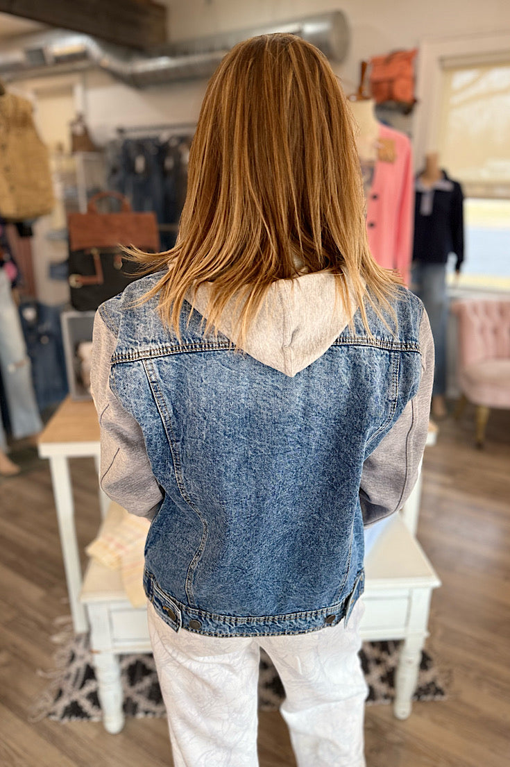 Bryer Denim Jacket with Hood