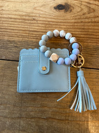 Bead Keychain Wallet Wristlet