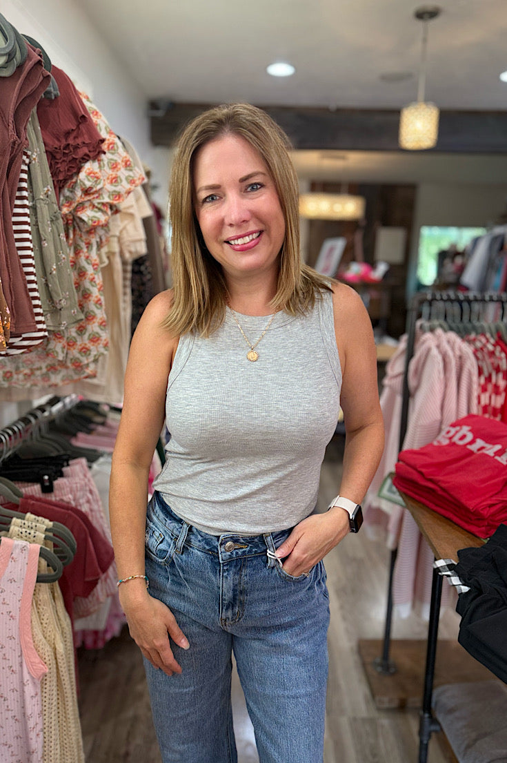 Breezie Essential Ribbed Tank Top {4 colors}