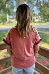 Emma Clay Colorblock V-neck Tee