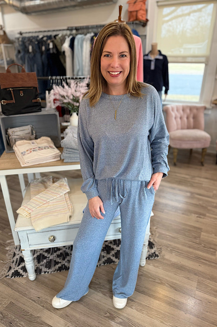 Zariah Brushed Hacci Lounge Set {2 colors}