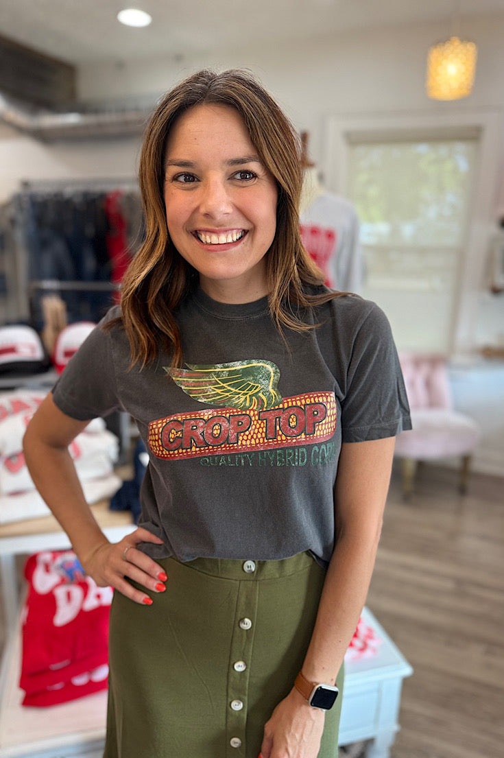 Crop Top CC Boxy Crop Pepper Tee