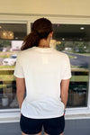 Volleyball Retro Stripe Ladies Tee