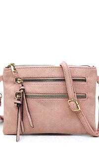 The Poppi Double Zipper Crossbody Clutch