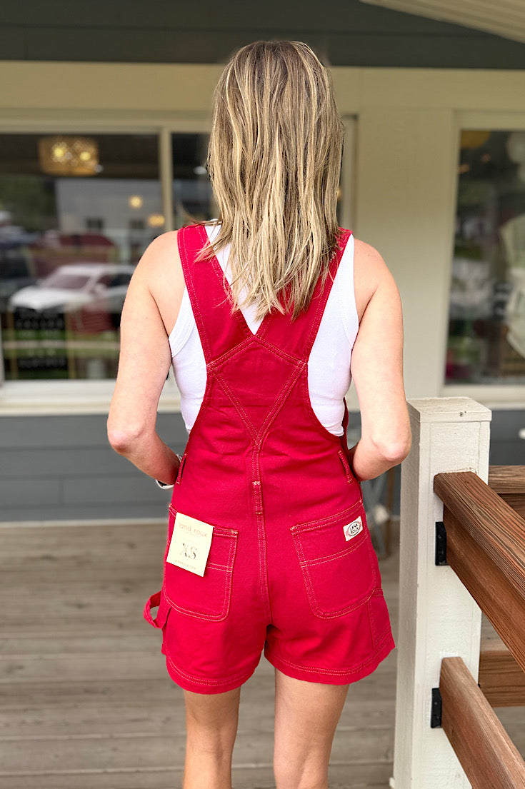 Quincy Retro Red Overalls