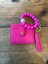 Bead Keychain Wallet Wristlet