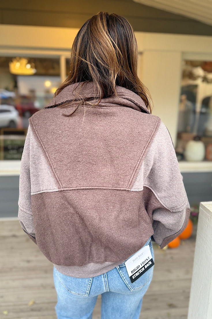 Hunter Mocha Inside Out 1/4 Zip