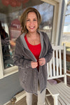 Brooke Mineral Washed Fleece Hooded Cardigan {2 colors}