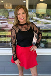 Kailee Mesh Lace High Neck Layering Top {2 Colors}