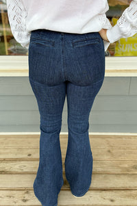 Jaxon Judy Blue Dark Wash Flare Denim