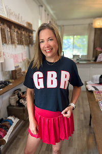 GBR Arch Applique Black Boxy Tee