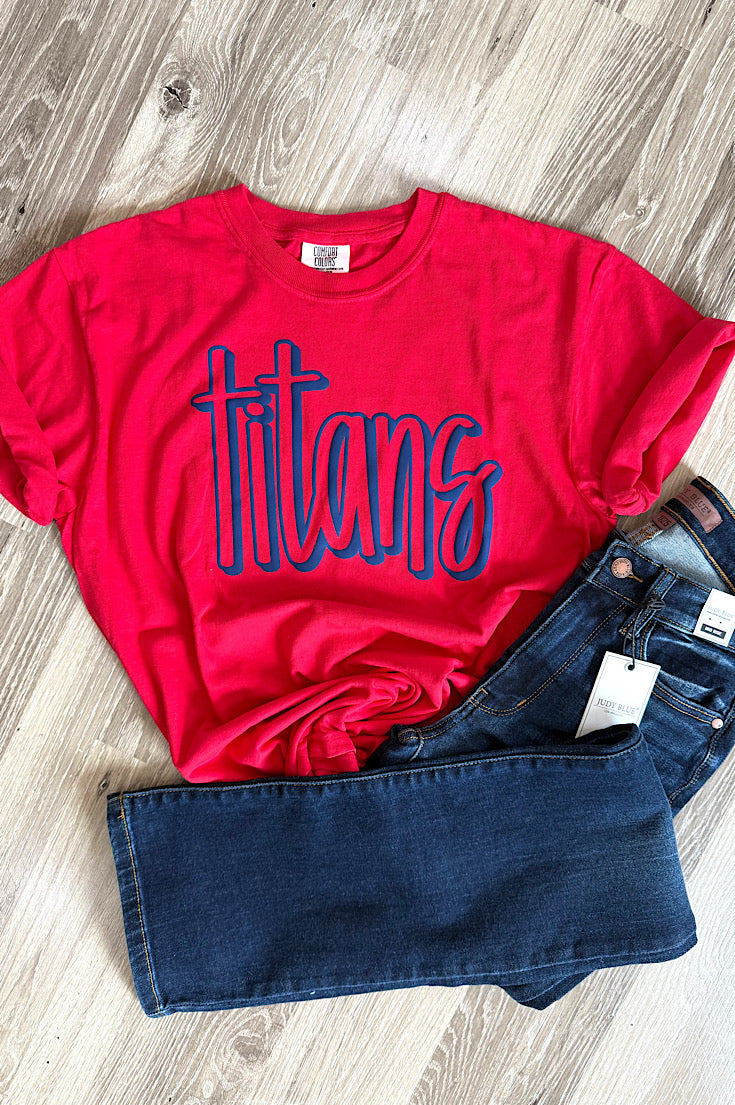 Titans Red Puff CC Tee