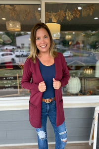 Sutton Raglan Sleeve Open Front Cardigan {3 colors}