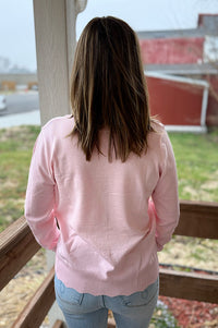 Annie Blush Pink Scalloped Cardigan