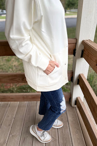Eastin Button Down Beige Fleece Cardigan