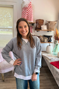 Norah Ash Jade Fleece Washed Pullover