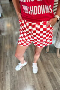 Jackson Red & White Checkered Shorts