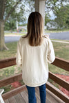 Eastin Button Down Beige Fleece Cardigan
