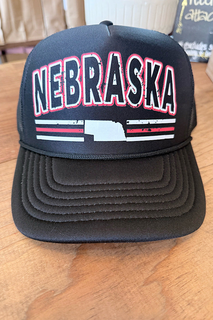 Retro Arch Nebraska Foam Trucker Hat {2 colors}