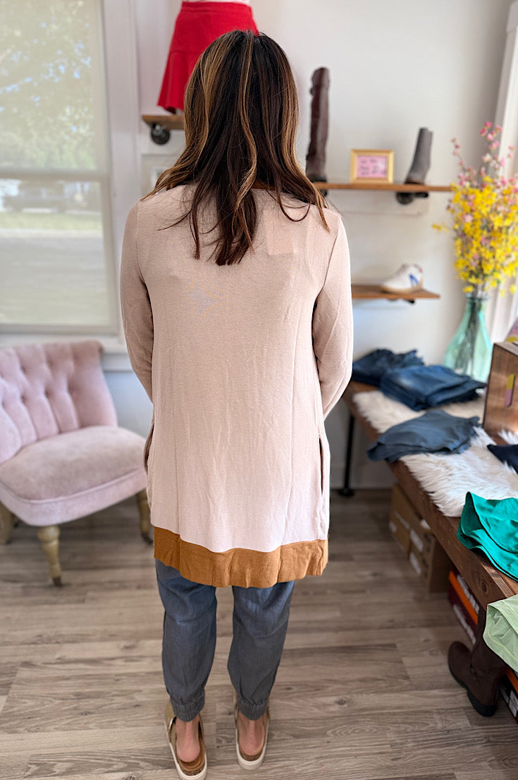 Jessa Tan Snap Front Cardi