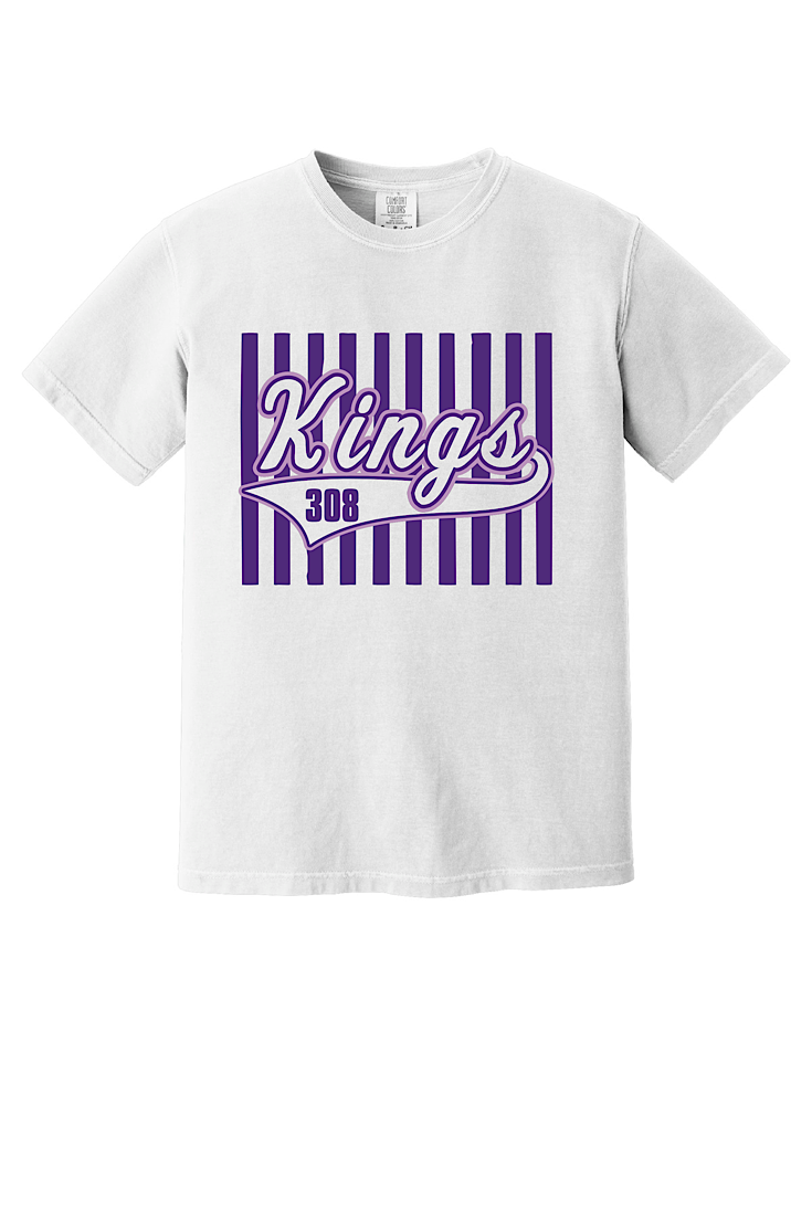 308 Kings Stripes Print Tshirt