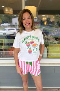 Happy Hour Cocktail Club Boxy Crop Tee