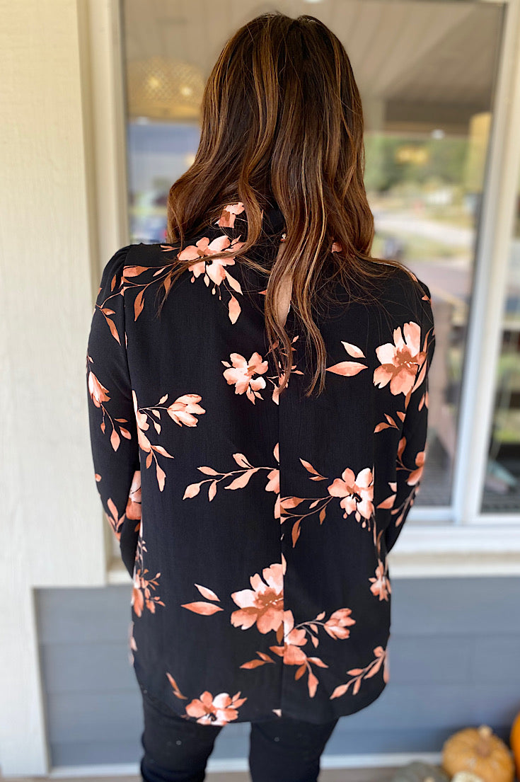 Hailee Black Floral Blouse