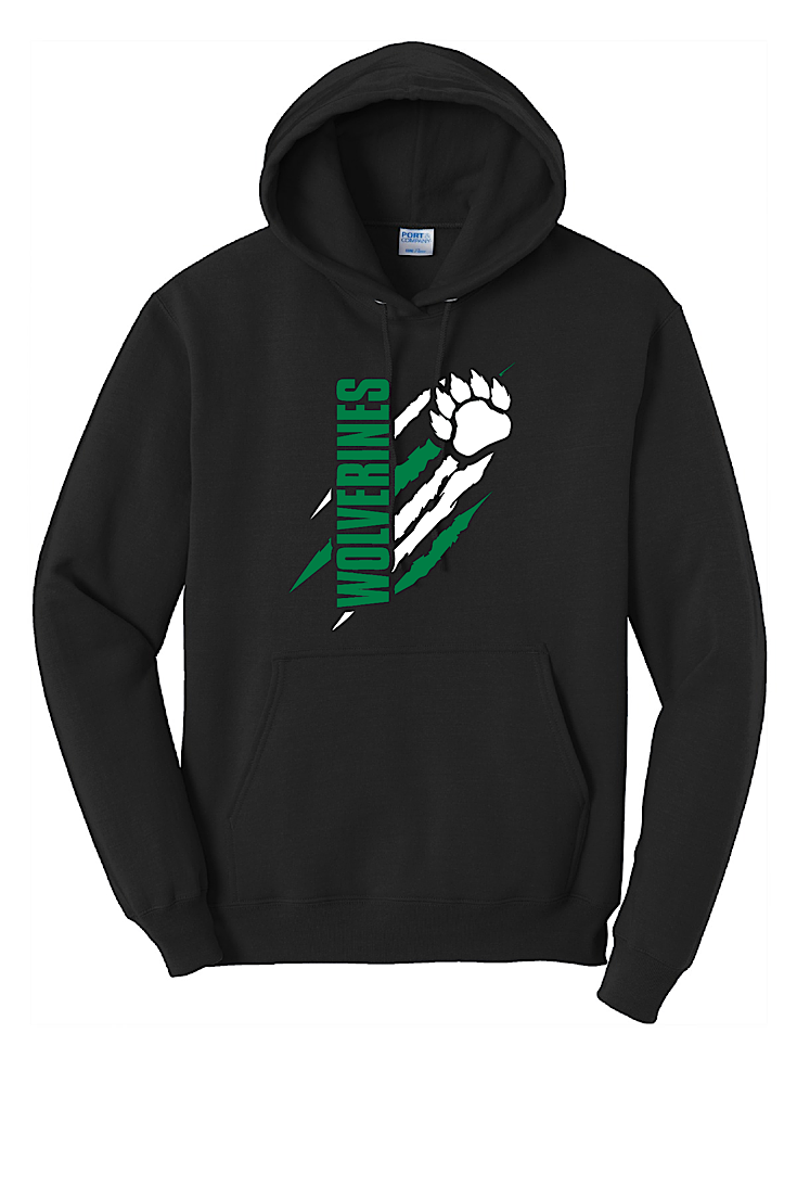 Adult Wolverines Scratch Black Hoodie