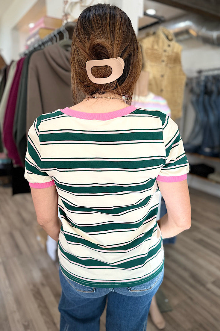 Bronley Multi Stripe Ringer Tee