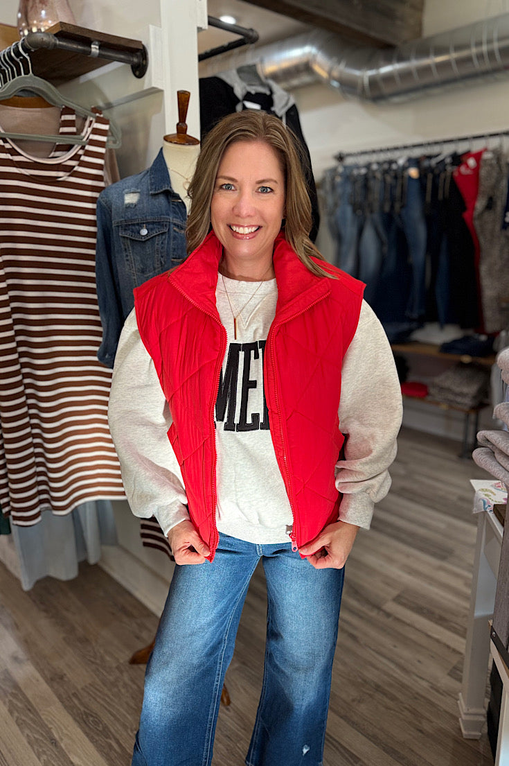 Gentry Sleeveless Puffer Vest {2 colors}