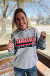 Norris Soccer Gray Bella Hoodie