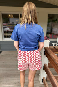 USA Faux Applique on Comfort Colors Tee