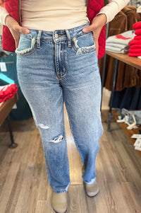 Jaxton Judy Blue 90's Straight Leg Denim