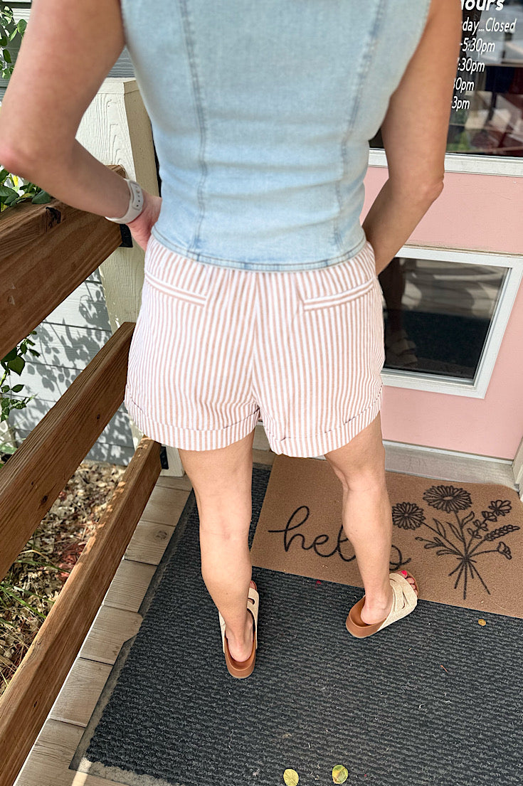 Colbey Stripe Tailored Shorts {2 colors}