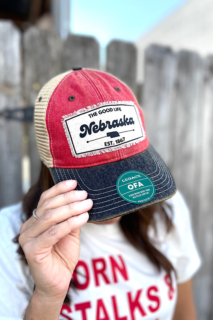 Nebraska The Good Life Dashboard Trucker Hat