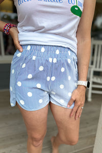 Perry Blue Polka Dot Active Shorts