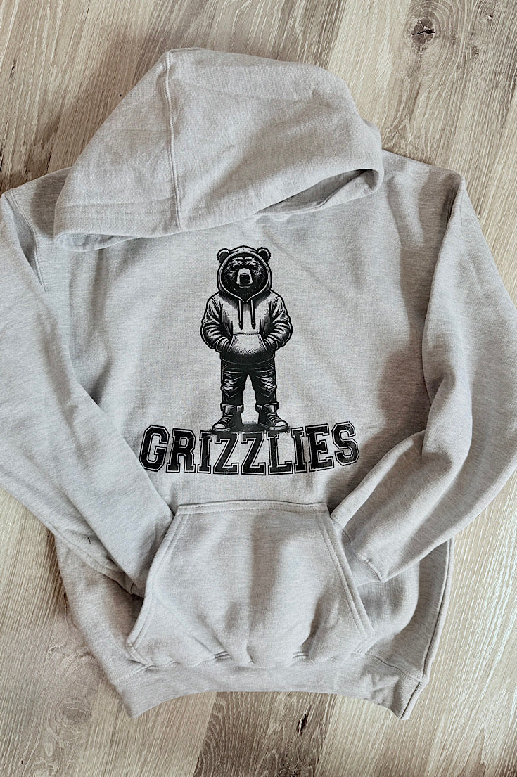 Youth and Adult Cool Mascot Grizzlies Hoodie