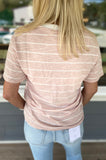 Chelly V Neck Stripe Top