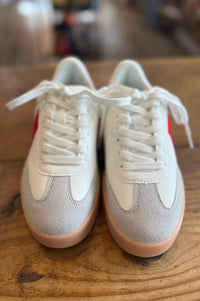 Andi Red and White Sneaker