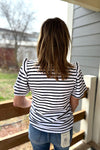 Bianca Navy Stripe Tee