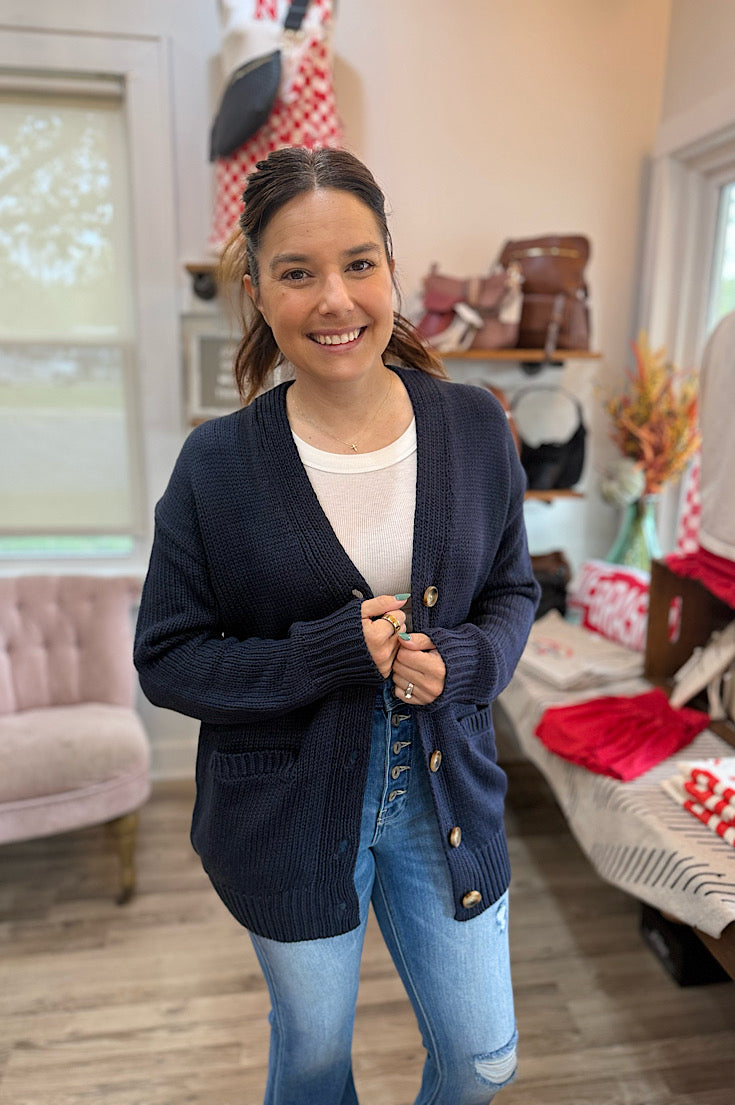 Myla Midnight Navy Sweater Cardigan