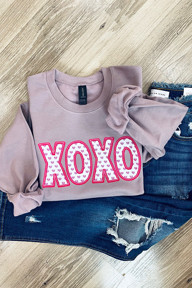 XOXO Dusty Lavender Sweatshirt