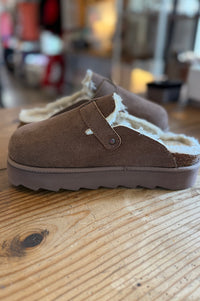 Oakley Dark Taupe Fur Lined Clog